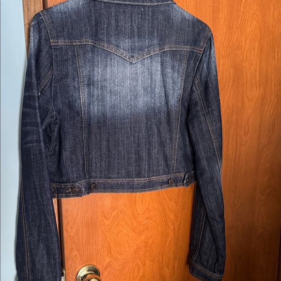 Denim Jacket with Lace Accents - Picture 7 of 7
